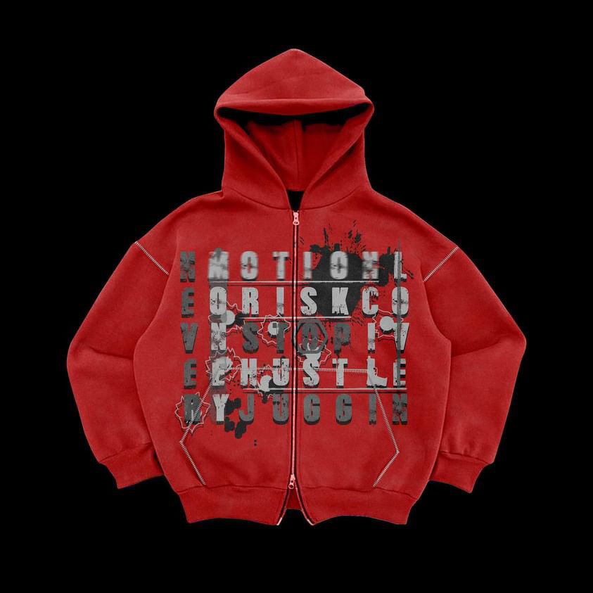 Red Zip Up Hoodie