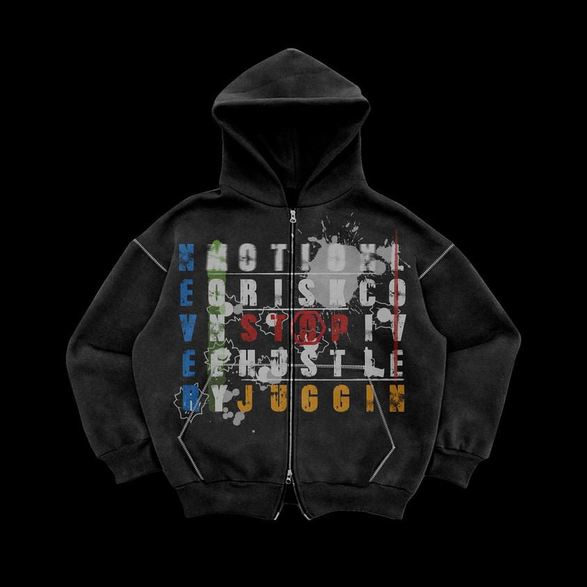 Black Zip Up Hoodie