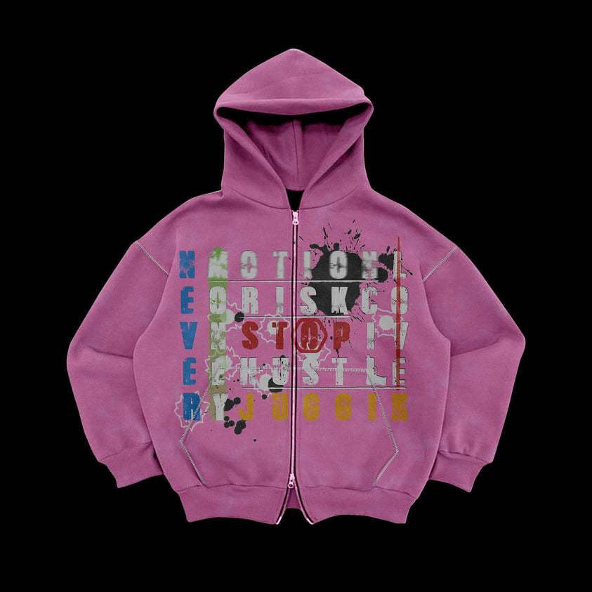 Pink Zip Up Hoodie